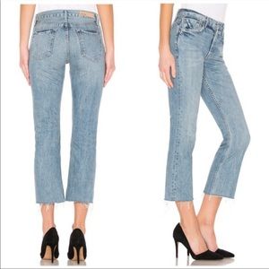 GRLFRND Tatum Late Night Light Wash Cropped Jeans
